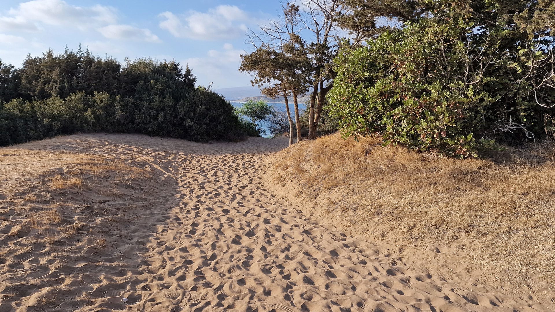 walking path to Lara Bay