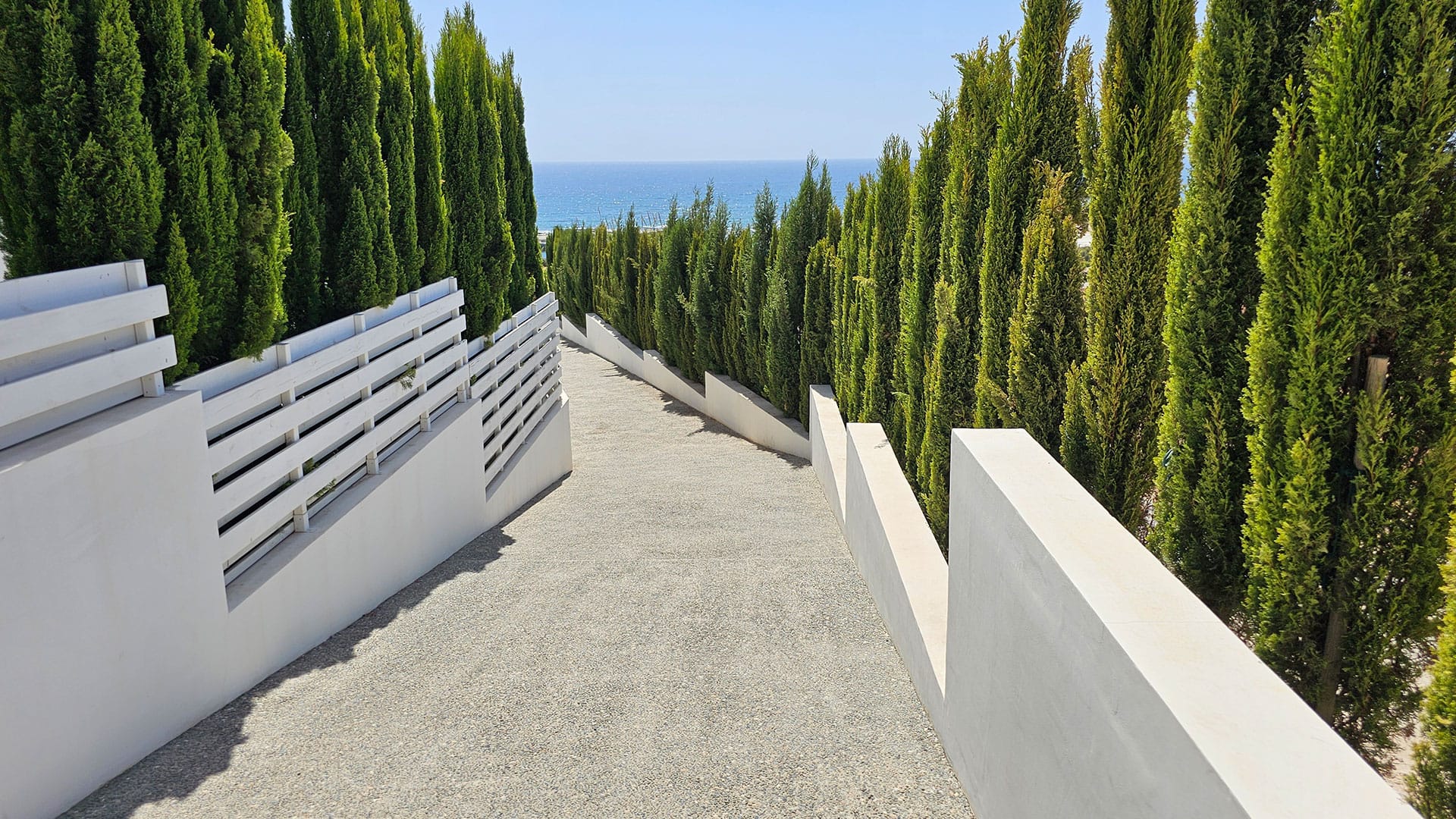 walking path to the shore