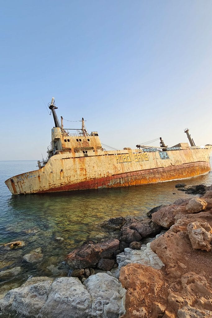 Edro wreck in sunset